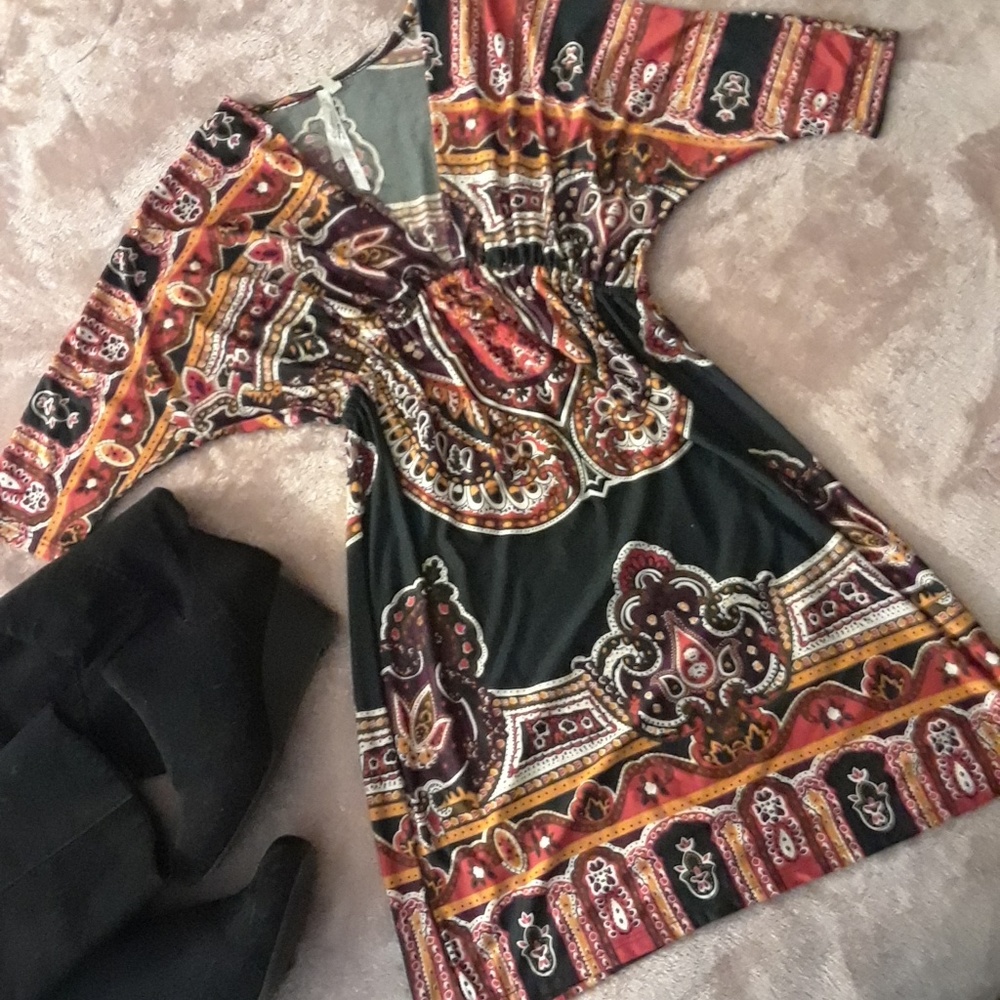 Multi-colored mini dress